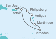 Itinerario del Crucero  Barbados, Antigua e islas Vírgenes - Virgin Voyages