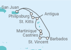 Itinerario del Crucero El Caribe por excelencia - Virgin Voyages