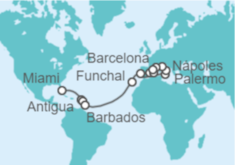 Itinerario del Crucero Desde Miami (EEUU) a Barcelona - MSC Cruceros