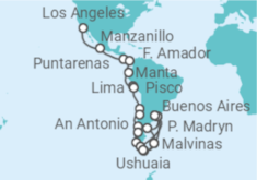 Itinerario del Crucero Vuelta al mundo - Princess Cruises