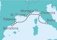 Itinerario del Crucero Francia, Mónaco, Italia - Silversea
