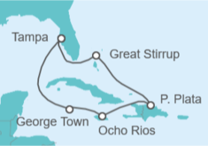 Itinerario del Crucero República Dominicana y Grand Caimán - NCL Norwegian Cruise Line