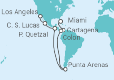 Itinerario del Crucero Colombia, Chile, México - Virgin Voyages