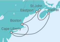 Itinerario del Crucero Aventura en el Atlántico Nororiental - Virgin Voyages