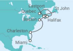 Itinerario del Crucero Canadá, Carolina y Miami - Virgin Voyages