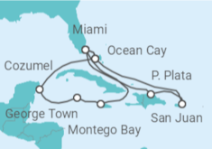 Itinerario del Crucero Jamaica, Islas Caimán, México, Puerto Rico - MSC Cruceros