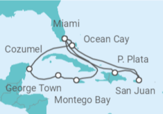 Itinerario del Crucero Puerto Rico, Jamaica, Islas Caimán, México - MSC Cruceros