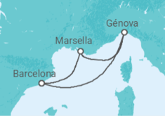 Itinerario del Crucero Momentos mediterráneos  - Costa Cruceros