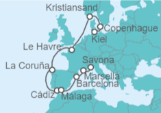 Itinerario del Crucero Del Baltico al Mediterráneo - Costa Cruceros