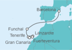 Itinerario del Crucero Islas Canarias - Costa Cruceros