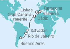 Itinerario del Crucero España, Portugal, Brasil - MSC Cruceros