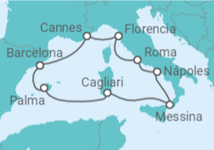 Itinerario del Crucero Italia, Francia y España - NCL Norwegian Cruise Line