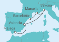 Itinerario del Crucero España, Italia, Francia - Costa Cruceros