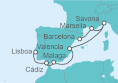 Itinerario del Crucero España, Italia, Francia - Costa Cruceros