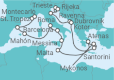 Itinerario del Crucero Desde Trieste a Montecarlo  - Oceania Cruises