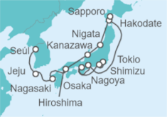 Itinerario del Crucero Asia: Jeju, Nagoya, Sapporo y Hakodate - NCL Norwegian Cruise Line