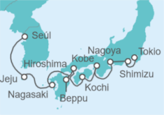 Itinerario del Crucero Asia - NCL Norwegian Cruise Line