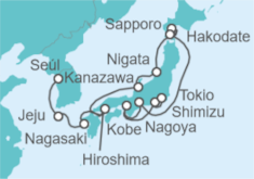 Itinerario del Crucero Japón: Kobe, Jeju, Nagoya Y Saporo - NCL Norwegian Cruise Line