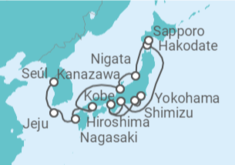 Itinerario del Crucero Kobe, Jeju, Nagoya y Sapporo - NCL Norwegian Cruise Line