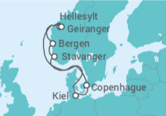 Itinerario del Crucero Tierra de los vikingos - Costa Cruceros