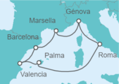 Itinerario del Crucero Mediterráneo - Fin de Año - MSC Cruceros