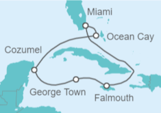Itinerario del Crucero Al sol de Miami y del Caribe Occidental - con bebidas - MSC Cruceros