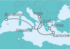 Itinerario del Crucero Grecia e Italia a Barcelona - Princess Cruises