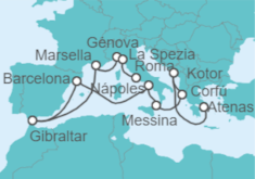 Itinerario del Crucero Desde Pireo (Atenas) a Civitavecchia (Roma) - Princess Cruises