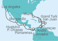 Itinerario del Crucero Aventurero del Canal de Panamá y el Caribe - Princess Cruises