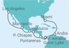 Itinerario del Crucero México, Costa Rica, Panamá, Aruba - Princess Cruises