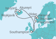 Itinerario del Crucero Islandia y Noruega - Princess Cruises