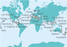 Itinerario del Crucero Vuelta al mundo 2026 Princess Cruises - Princess Cruises