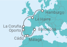 Itinerario del Crucero España, Portugal, Francia - Costa Cruceros