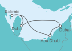 Itinerario del Crucero Emiratos Árabes, Qatar - MSC Cruceros