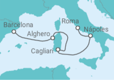 Itinerario del Crucero De Barcelona a Roma - Cunard