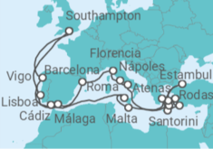 Itinerario del Crucero Maravilla Mediterránea - Princess Cruises