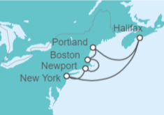 Itinerario del Crucero Estados Unidos (EE.UU.), Canadá - Princess Cruises