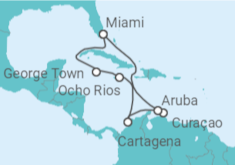 Itinerario del Crucero Magnética Miami y Preciosa George Town - Virgin Voyages