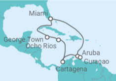 Itinerario del Crucero La colorida Curaçao y las encantadoras Caimán - Virgin Voyages