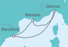 Itinerario del Crucero Momentos mediterráneos  - Costa Cruceros