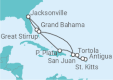 Itinerario del Crucero El Caribe: República Dominicana y Antigua  - NCL Norwegian Cruise Line