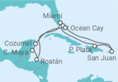 Itinerario del Crucero Caribe al completo II - MSC Cruceros