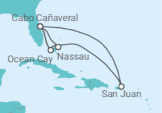 Itinerario del Crucero Puerto Rico, Bahamas, Ocean Cay - MSC Cruceros