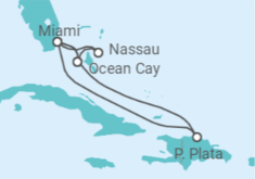 Itinerario del Crucero República Dominicana, Estados Unidos, Bahamas - MSC Cruceros