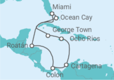 Itinerario del Crucero Islas Caimán, Jamaica, Colombia, Panamá, Honduras - MSC Cruceros