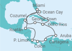 Itinerario del Crucero México, Jamaica, Colombia, Costa Rica - MSC Cruceros