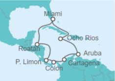 Itinerario del Crucero Jamaica, Colombia, Panamá, Costa Rica - MSC Cruceros