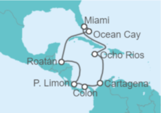 Itinerario del Crucero Jamaica, Colombia, Panamá, Costa Rica, Honduras - MSC Cruceros