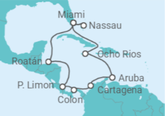 Itinerario del Crucero Jamaica, Colombia, Costa Rica, Honduras - MSC Cruceros