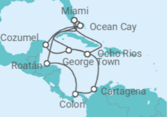 Itinerario del Crucero México, Jamaica, Estados Unidos, Colombia - MSC Cruceros